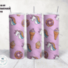 unicorn sweets 20 oz skinny tumbler wrap png