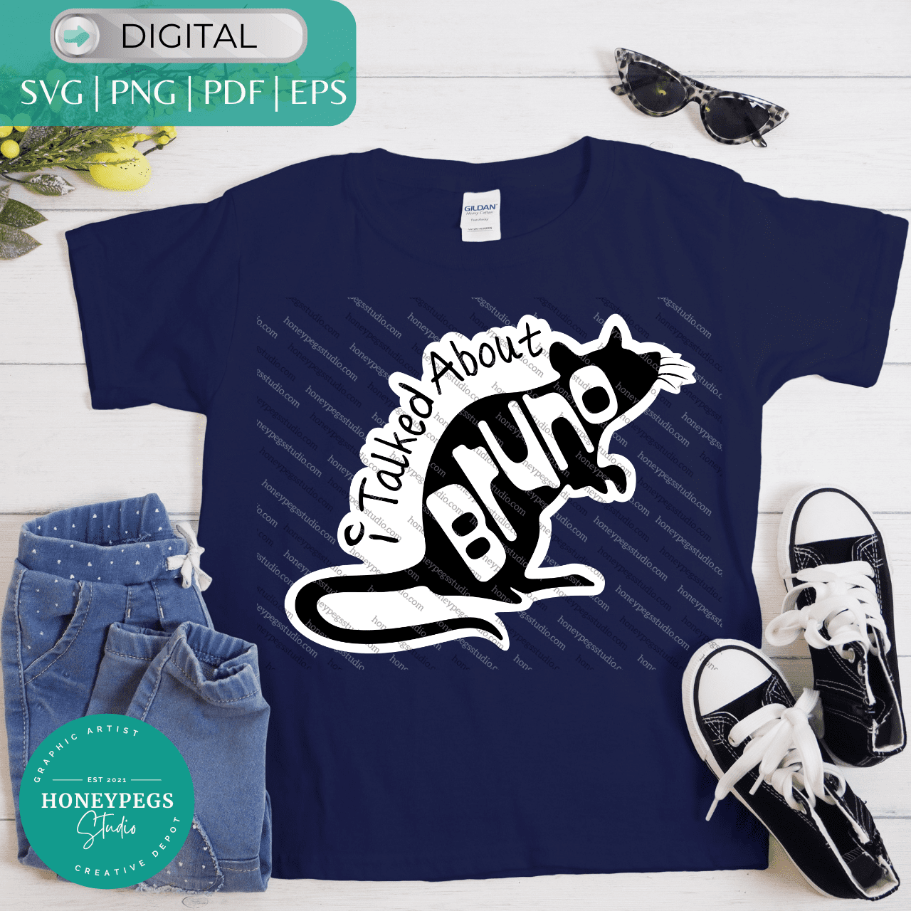 I talked about bruno svg cricut cut file digital download honeypegs studio