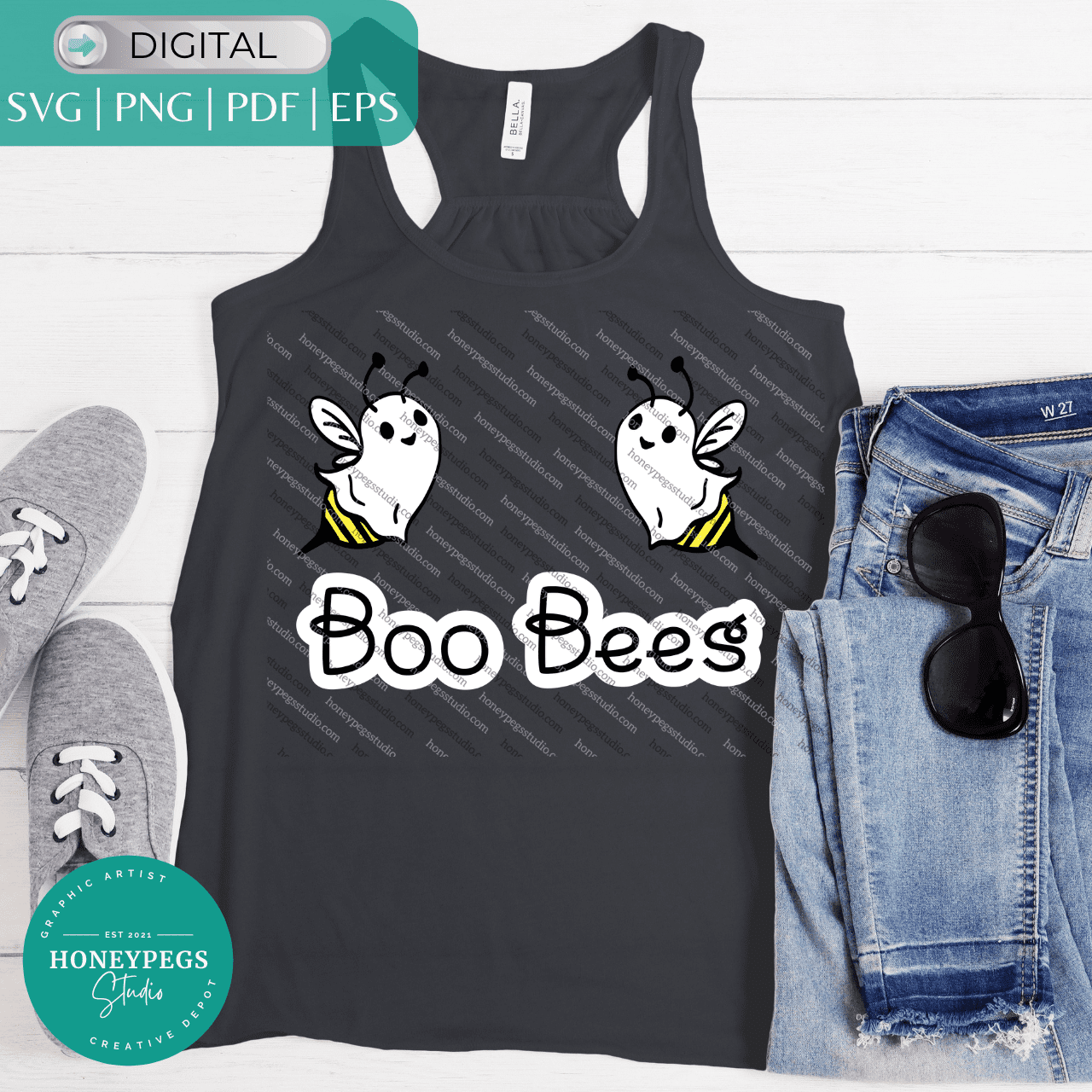 boo bees svg cricut cut files honeybees ghosts boo halloween sublimation print png, honeypegs studio graphic designs, cut files printncut files, digital download, ghost bees boo cute clipart svg