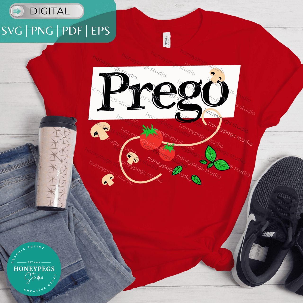 Prego Pregnant Sauce SVG cricut cuts