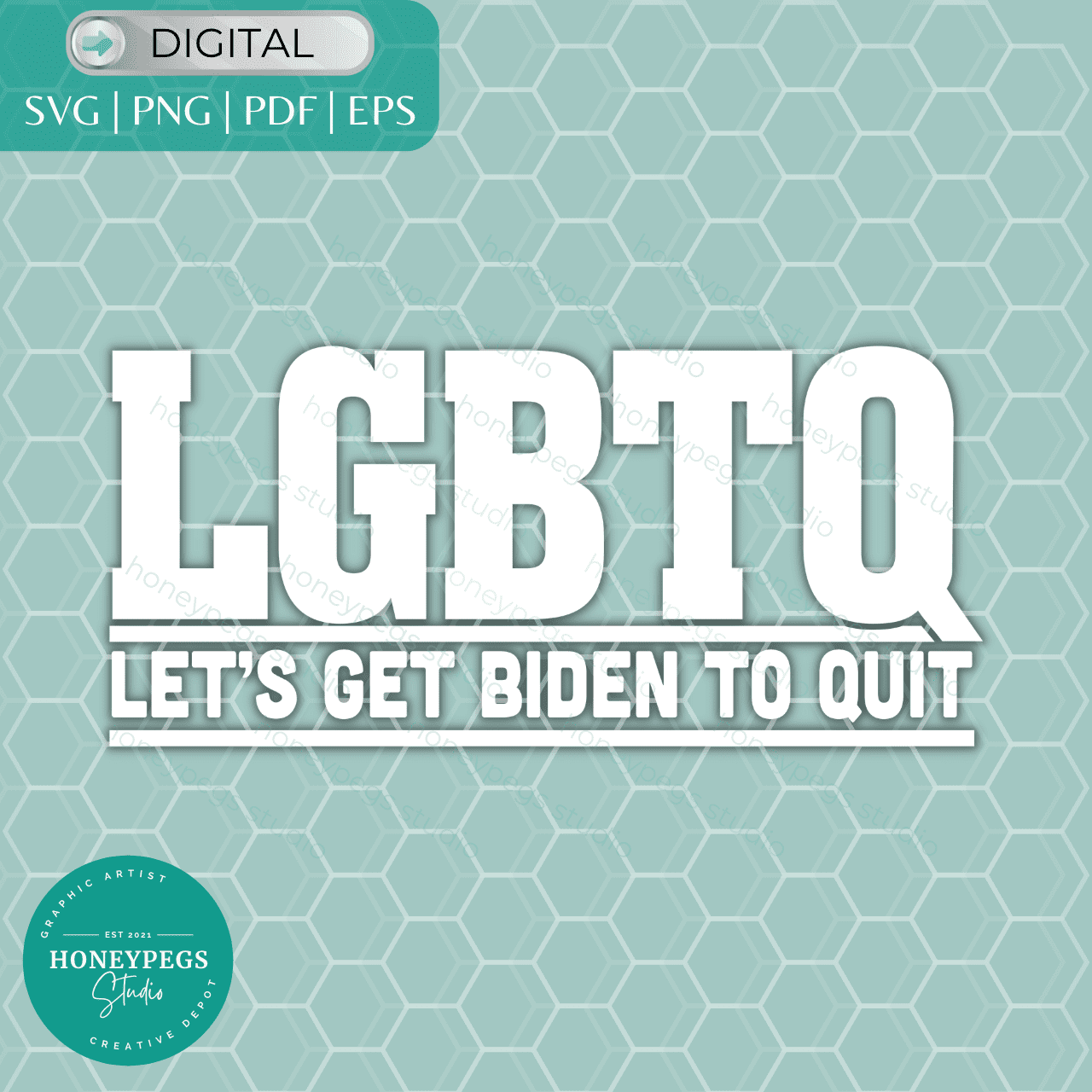 LGBTQ Biden Quit SVG vector cut