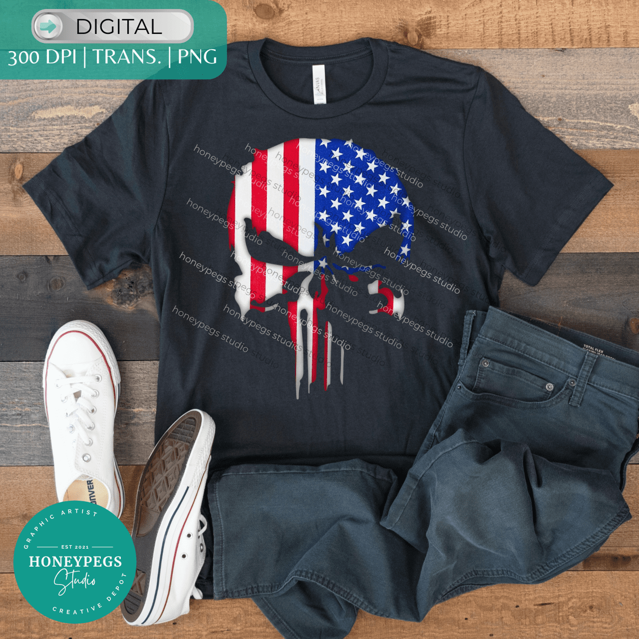 punisher skull digital download flag face skull PNG image, sublimation print