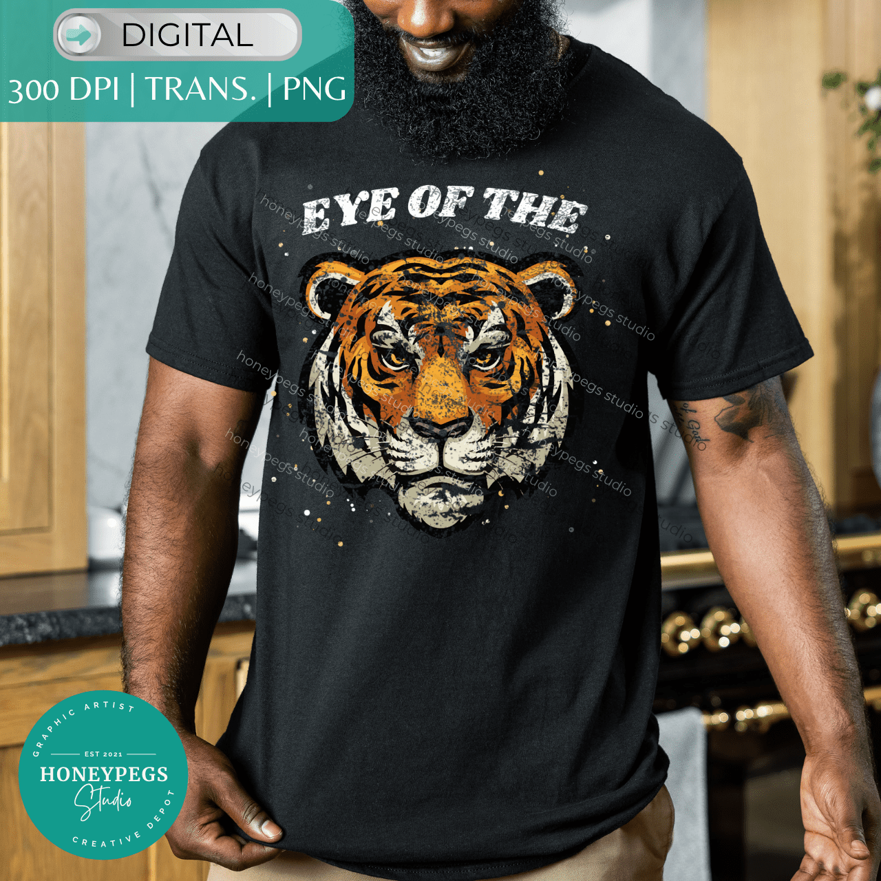 Eye of the Tiger PNG image graphic print