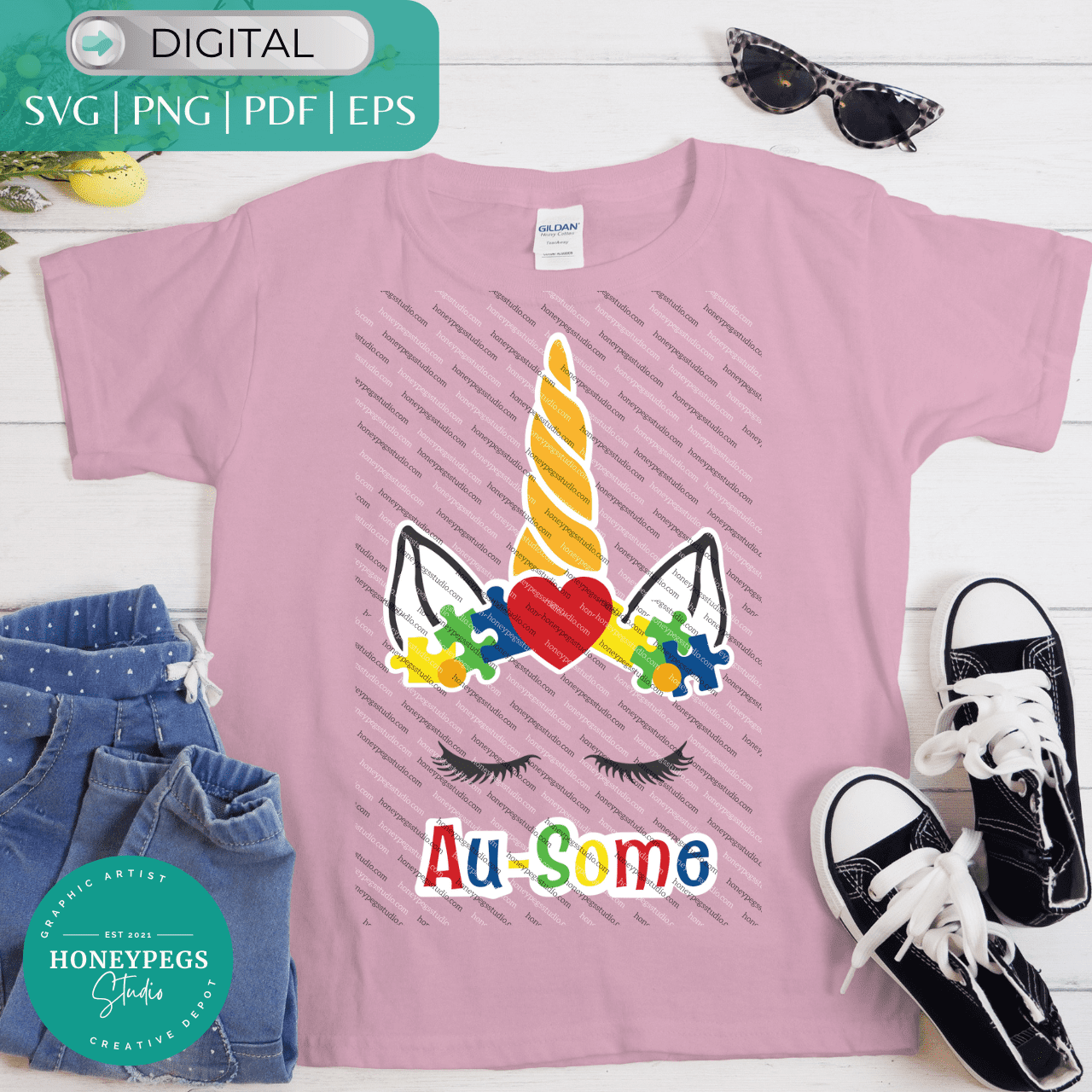 ausome unicorn svg cricut cut autism awarness sublimation print png autism unicorn heart puzzles pieces autism awarness daughter unicorn cricut cut file print n cut files honeypegs studio graphic artist