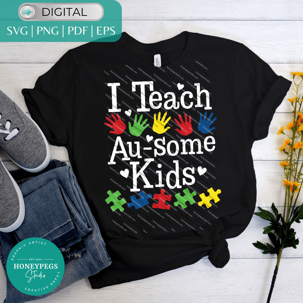 i teach au-some kids svg cricut cut file vector autism awareness sublimation png autism puzzle pieces svg autism teacher sublimation png honeypegs studio graphic artist autism handprint svg autism puzzle clipart hands teach cricut cut files special teacher vector sublimation png