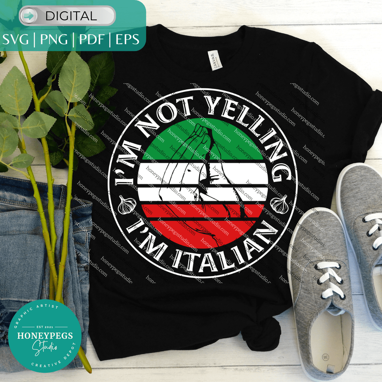 I'm Not Yelling I'm Italian Garlic Bulbs SVG cricut cut files Italian garlic sublimation png itaian flag colors cricut cut Italian hand funny shirty png sublimation png garlic svg