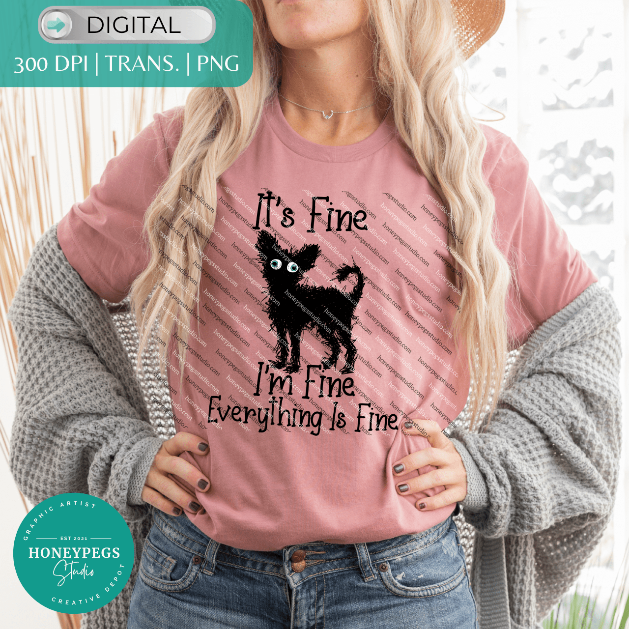 I'm Fine Everything's Fine Dog PNG