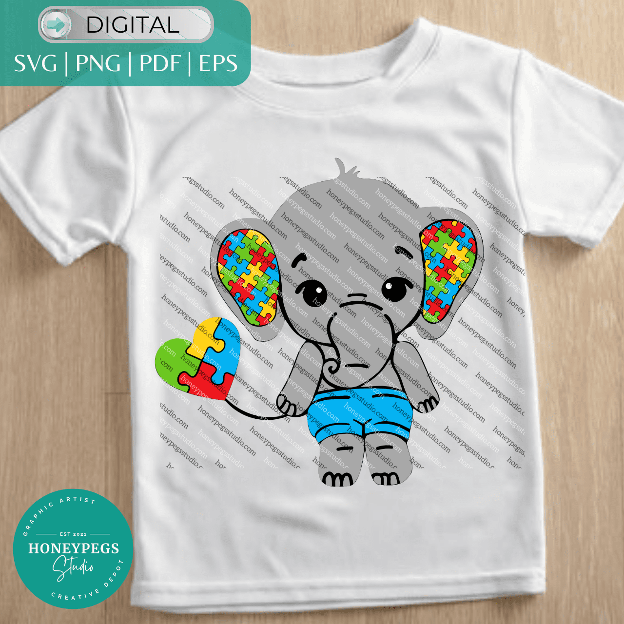 autism awareness baby elephant puzzle pieces svg cricut cut file autism baby elephant print n cut vector autism awareness elephant sublimation png elephant autism family design honeypegs studio graphic artist autism daughter baby elephant svg cricut cut autistic son vector puzzle elephant svg autism grandson sublimation png