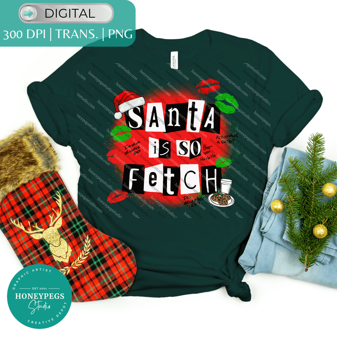 Santa Is So Fetch Mean Girls PNG Christmas