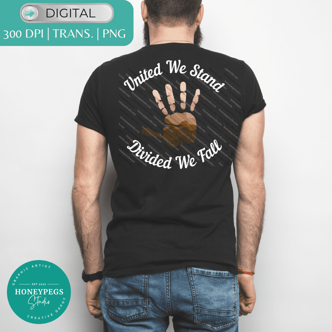 United We Stand Camo Hand PNG