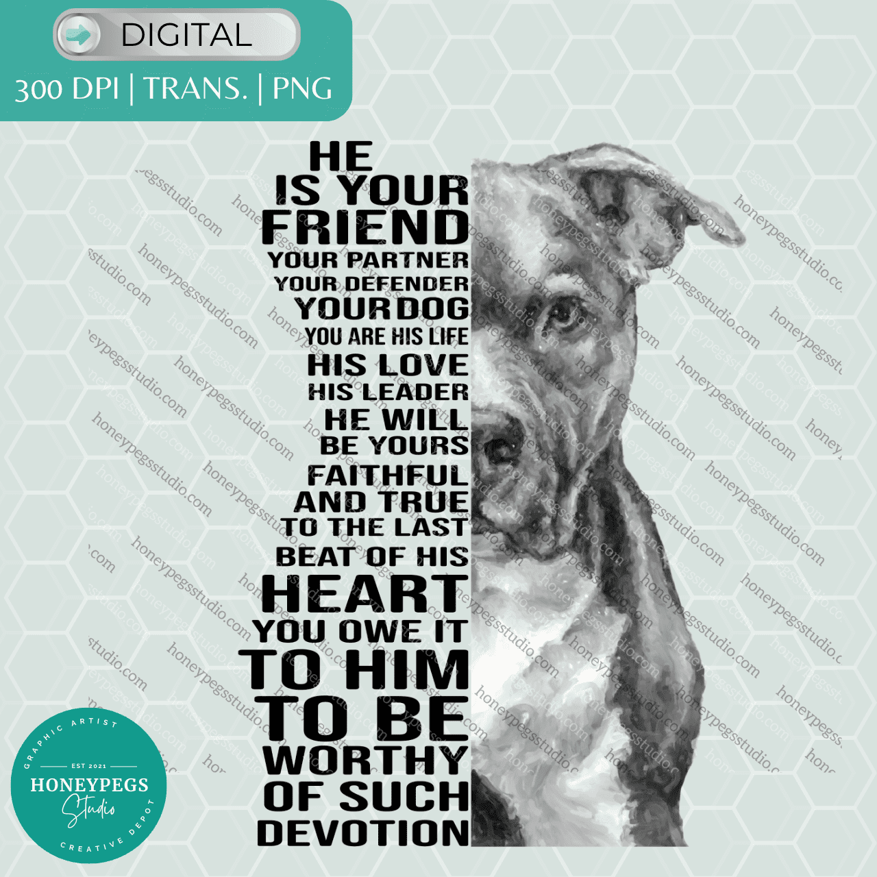 He Is Your Friend Pitbull Saying PNG