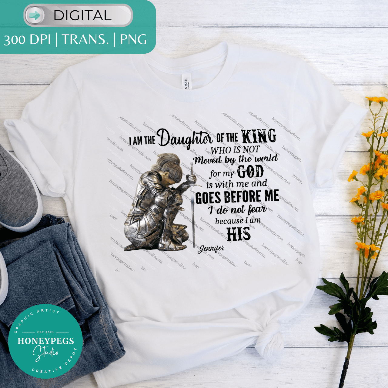 I Am Daughter Of the King Christian PNG