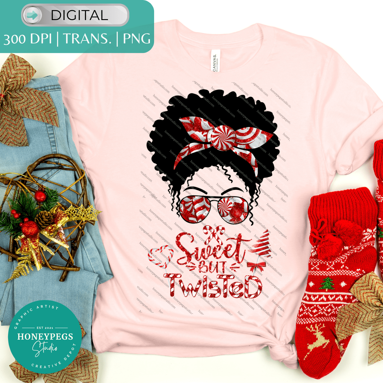 Afro Sweet But Twisted Messy Bun PNG