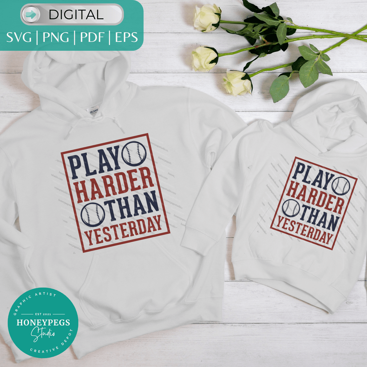 Play Harder Than Yesterday SVG