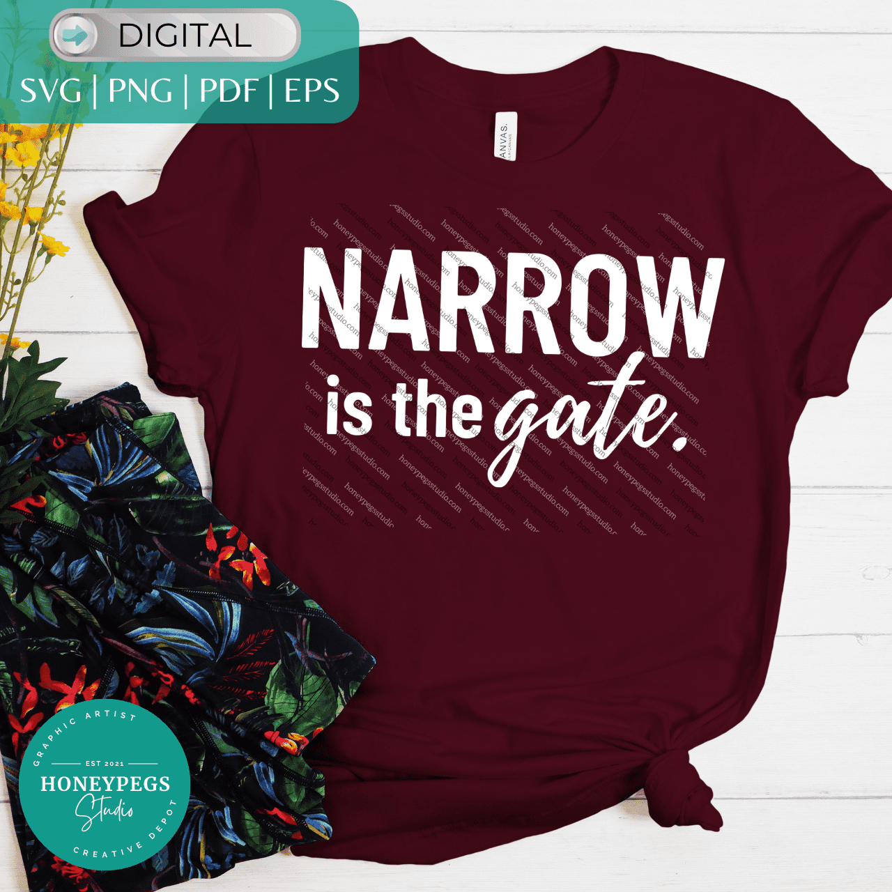 Narrow Is The Gate SVG cricut cut files