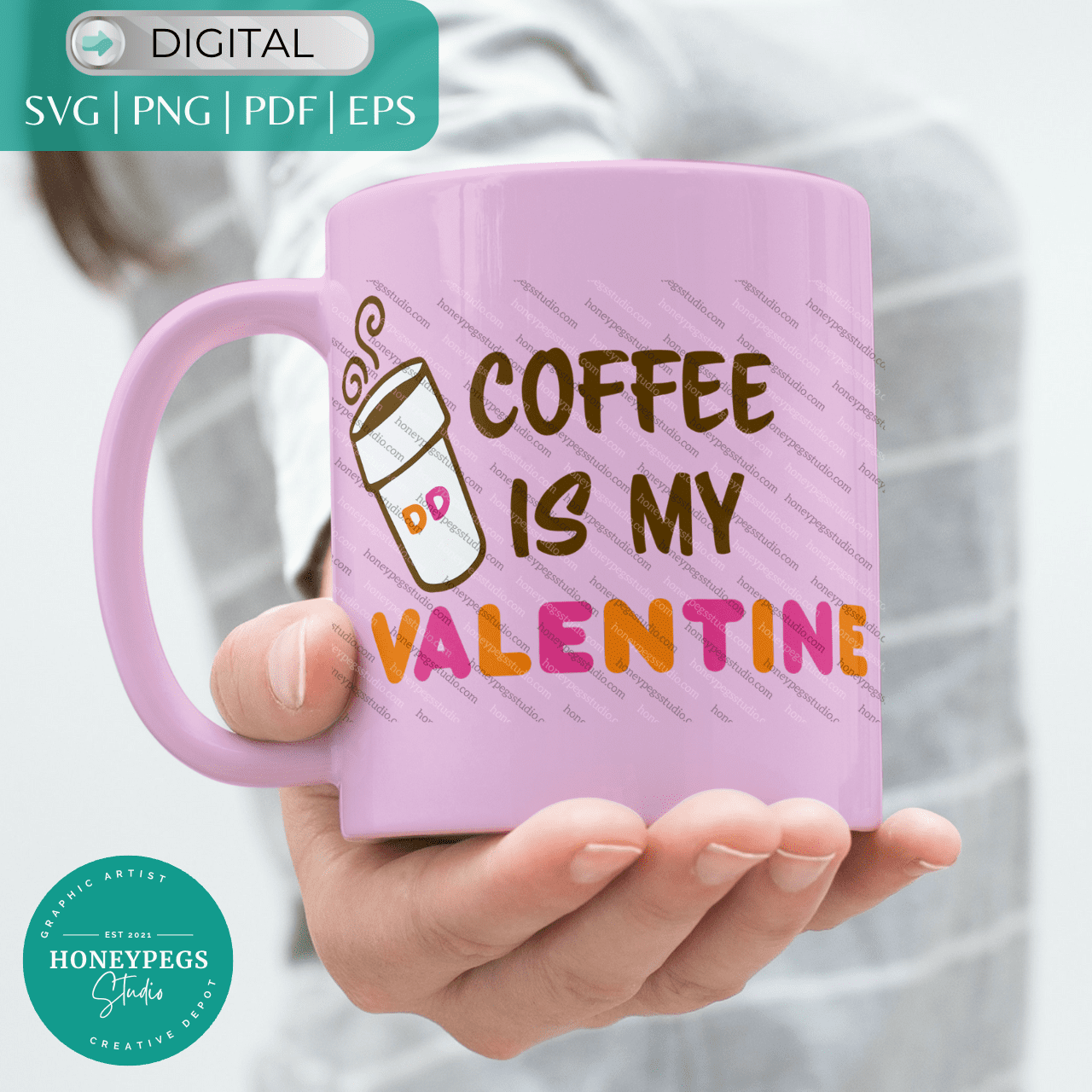 Dunkin Coffee Is My Valentine SVG cricut cut