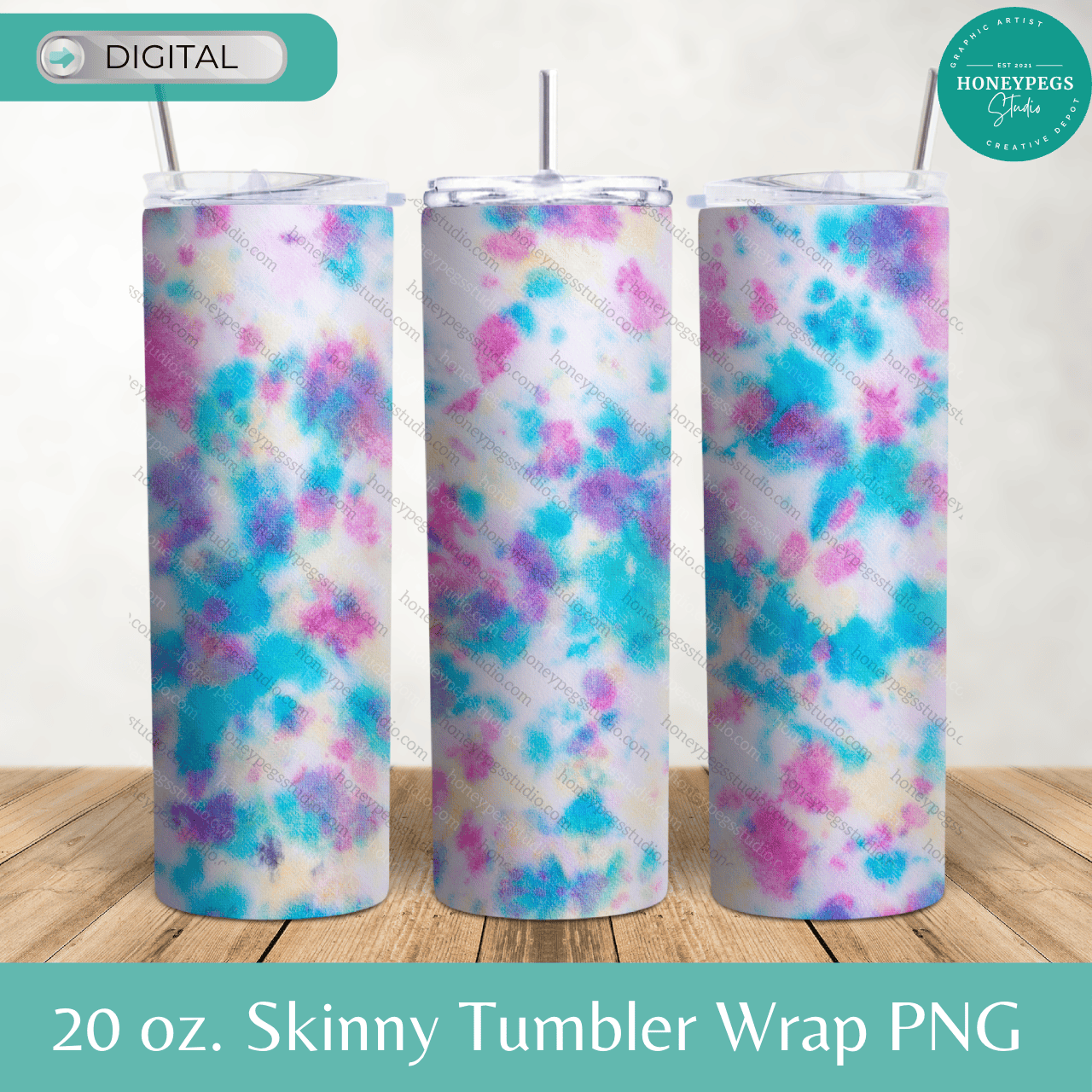 tie dye blotch 20 oz tumbler wrap tie dye sublimation skinny straight tumbler print png honeypegs studio graphic artist tie dye tumbler wrap