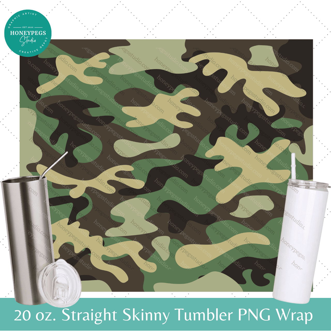 camo tumbler wrap sublimation png 20 oz tumbler skinny straight camoflouge wrap tumbler print sublimation heat press design honeypegs studio designs
