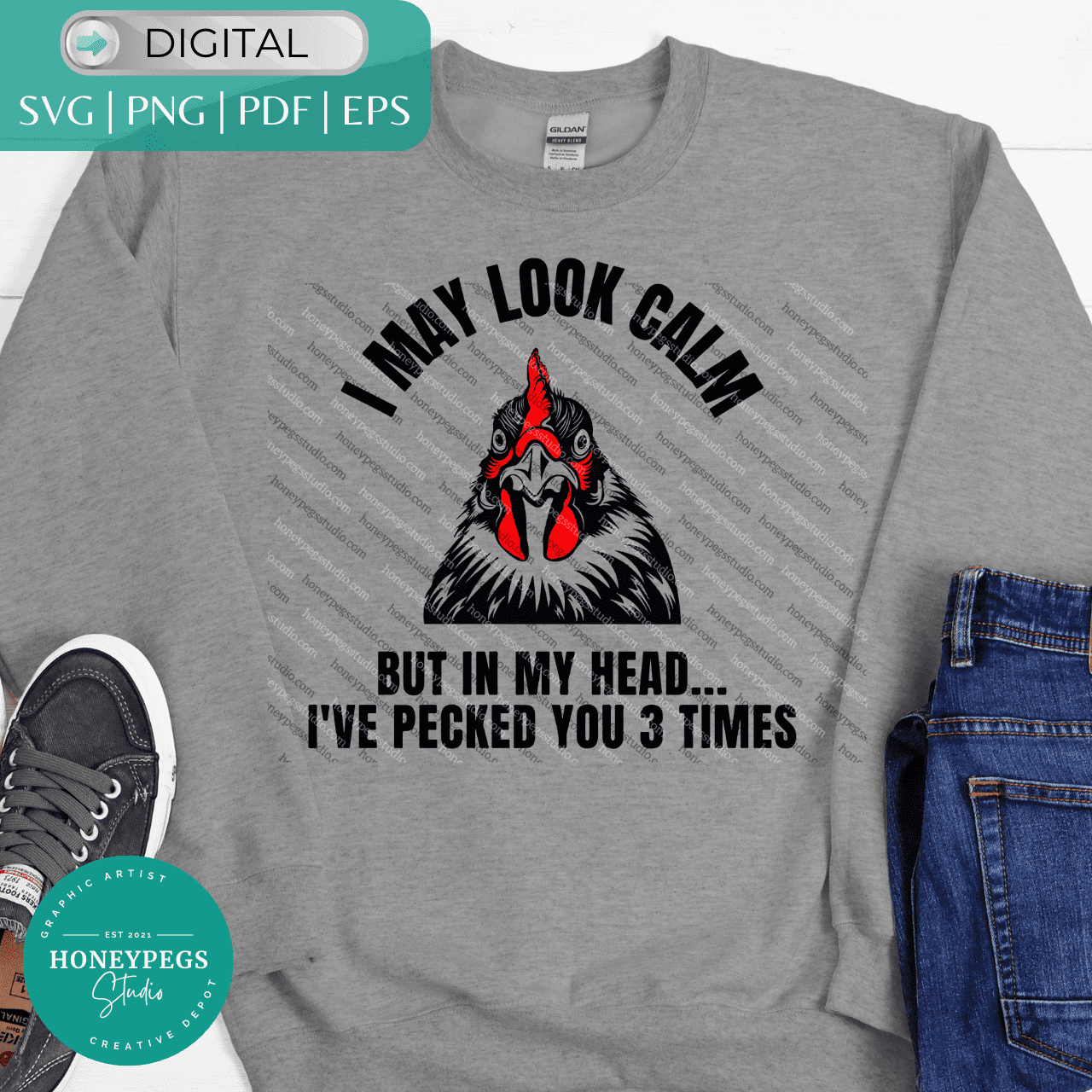 i may look calm but in my head I've pecked you 3 times sublimation vector honeypegs studio graphic artist angry rooster svg calm down chicken lover vector cricut cut files angry chicken sublimation shirt png i pecked you chicken funny vector svg i may look calm but in my head chicken svg I'll peck you angry chicken svg chicken face sublimation png chicken silhouette svg