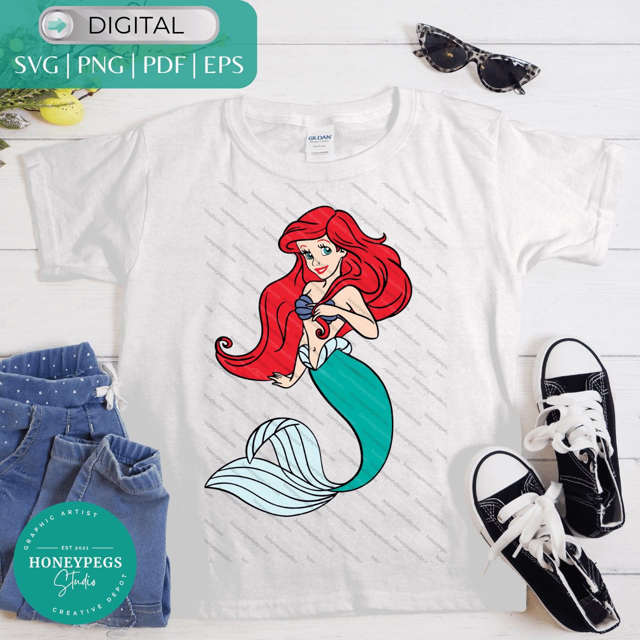 Ariel little mermaid svg cricut cut files sublimation little mermaid cake topper little mermaid sublimation png vector Ariel svg birthday sticker print