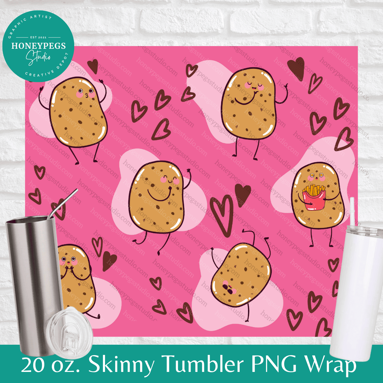 funny pink potato heart 20 oz skinny straight tumbler wrap honeypegs studio graphic artist png graphic sublimation wrap tumbler pink hearts funny tumbler french fry 20 oz skiny wrap png cute poato wrap pink hearts spots french fry lover cute character tumbler wrap graphic transfer image high quality prints and designs free graphics free svg