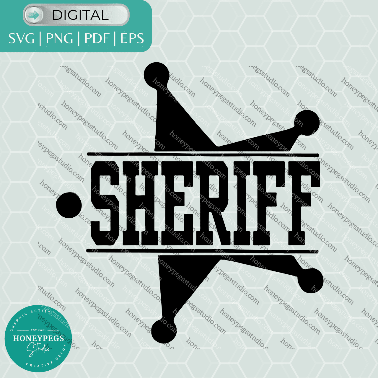 Sheriff Badge SVG