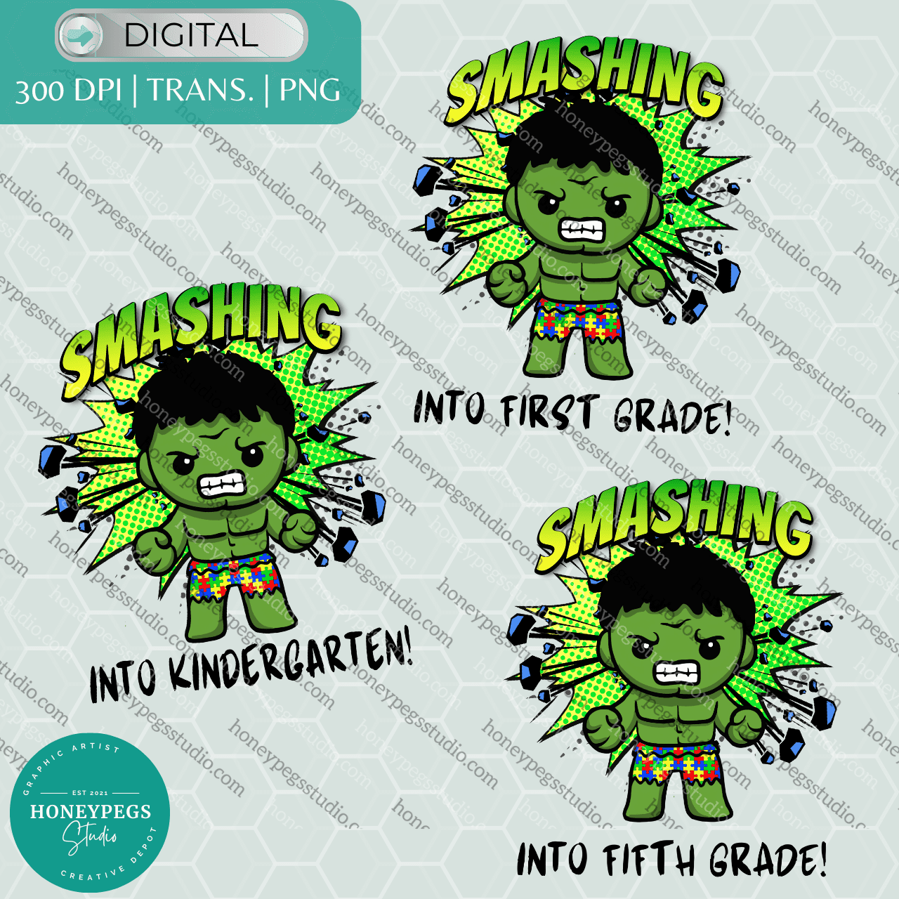 smashing into grade back to school hulk kids design sublimation png bundle smashing into 1st grade autism kids hulk autism back to school character angry hulk autism awareness acceptance graphic heatprss transfer png sublimation png honeypegs studio png american artist graphic artist cricut heatpress cricut cut files cricut crafts transparent backrgound online store files design autism family smashing into 3rd grade autism shorts hulk smashing into first grade hulk graphic school grades bundle digital download sublimation shirts and bag transfer png