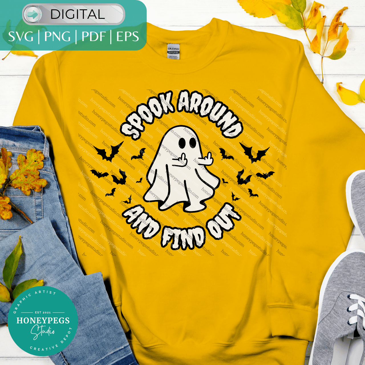 Spook Around And Find Out Ghost Vector