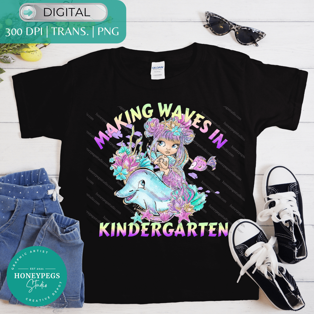making waves in kindergarten mermaid lover honeypegs studio design cricut heat press files png graphic high-quality mermaid and dolphin design instant download transparent background resizable editable mermaid and fish cute daughter shirt heatpress file cricut heatpress small american made artist small made in usa design online store mermaid and fish cute back to school design files high-resolution png sublimation png graphic sublimation transfer file pink purple blues mermaid and dolphin and fish clams underwater design back to school daughter kindergarten making aves in kindergarten first day of school shirt first day of school heatpress mug file granddaughter back to school design file mermaids underwater nautical theme honeypegs studio