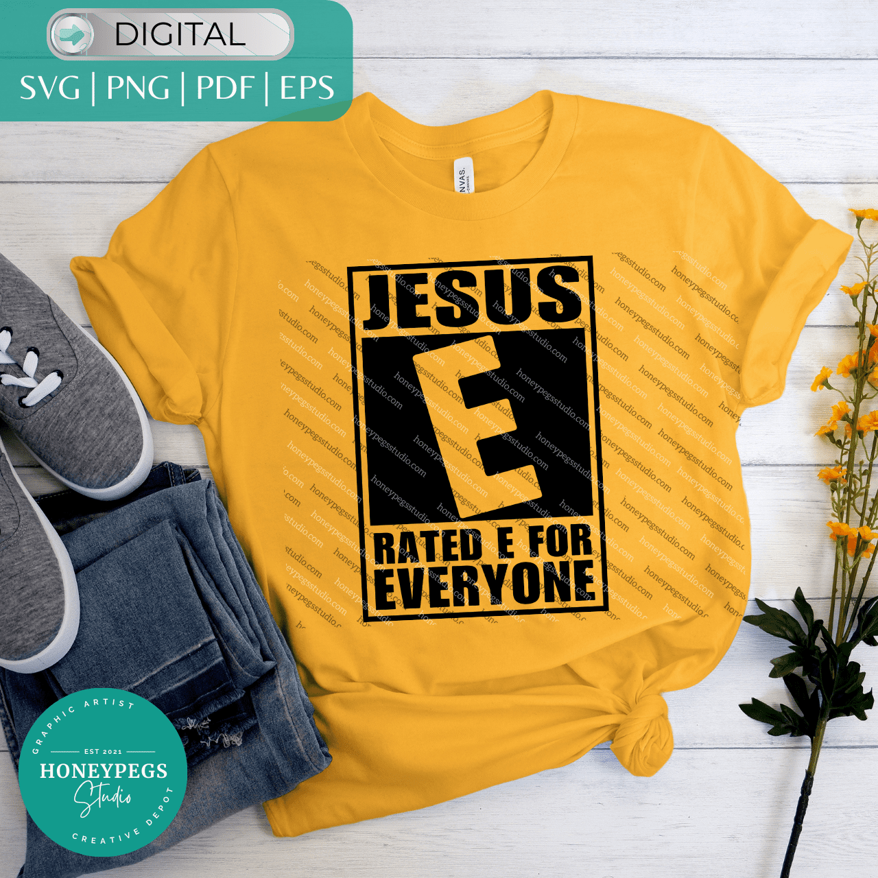Jesus Rated E For Everyone Vector Files
