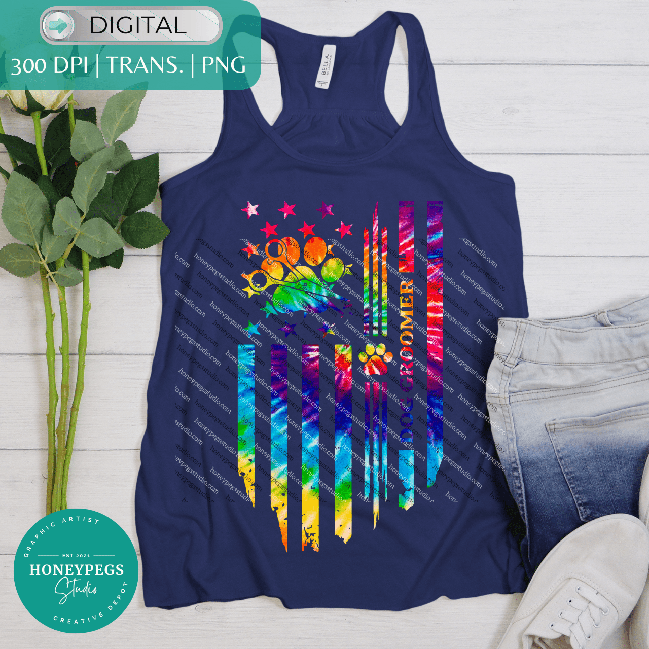 dog groomer occupation graphic print sublimation design transfer graphic honeypegs studio digital artist instant download design rainbow paw print sublimation png rainbow tie dye graffiti dog groomer scissors design sublimation png graphic