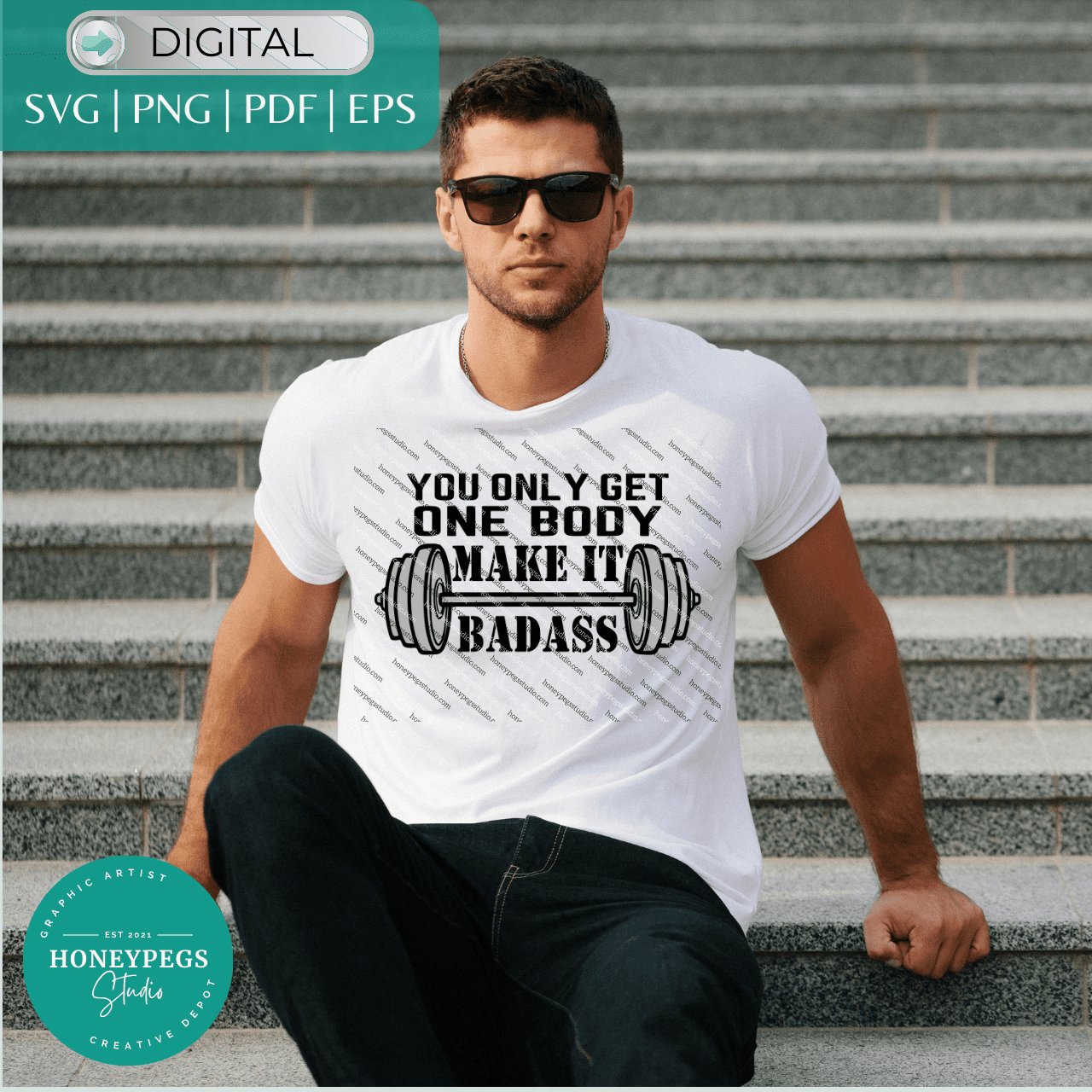 One Badass Body Vector graphic pack