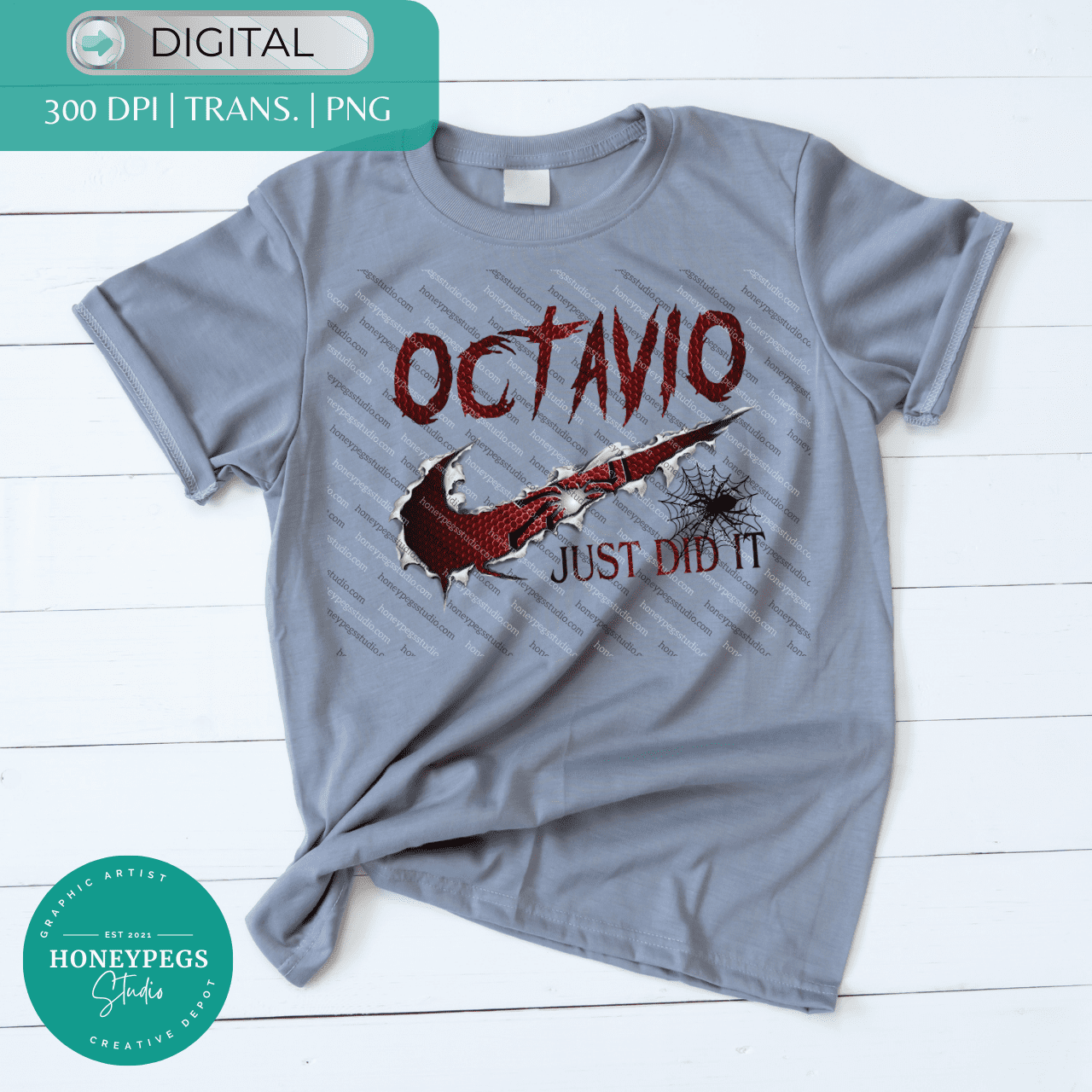 octavio just did it spider tear basketball sports design png sublimation png honeypegs studio sports graphics design transparent backrgound small artist store design cricut cut files svg files sports sublimation files png digital download