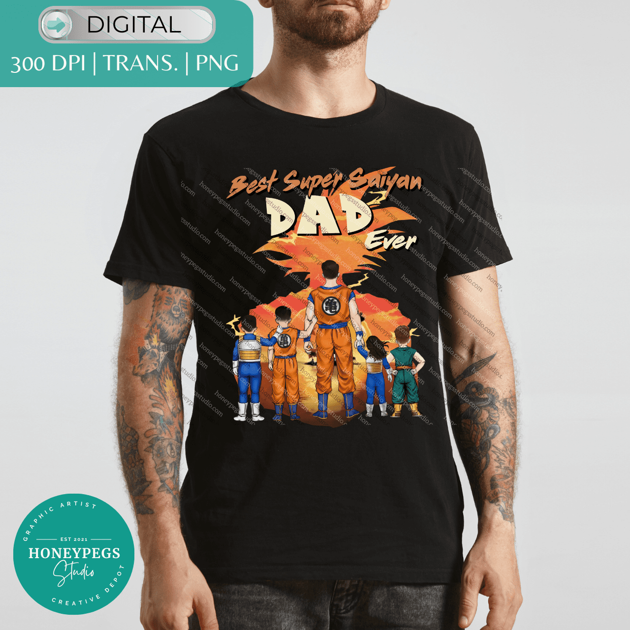super saiyan dad sublimation graphic png yellow hair dragon ball z graphic dad and son yellow saiyan hair anime lover design honeypegs studio graphic design digital download sublimation mug design sublimation png transparent background 3 boys and one daughter graphic three sons and one daughter download digital sublimation png