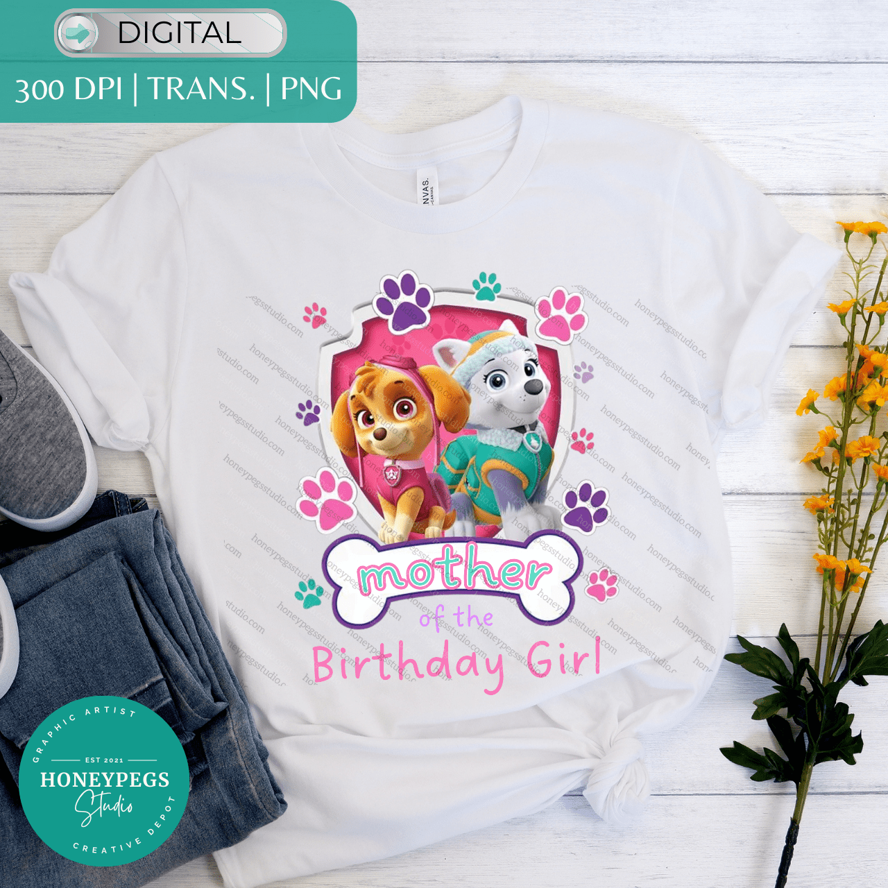 Paw Patrol Girls Birthday Mother/ Stepmother Duo