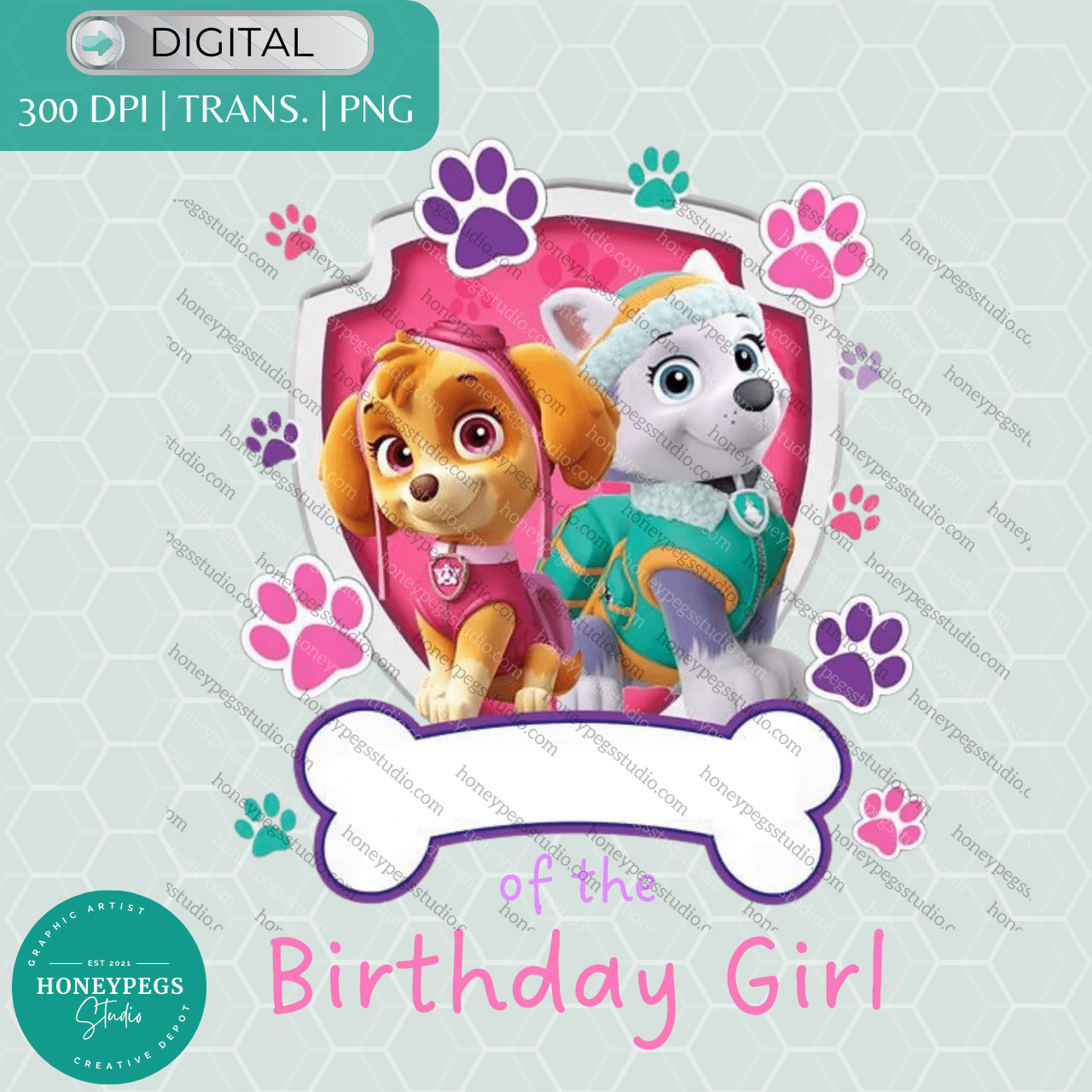 Paw Patrol Of The Birthday Girl PNG
