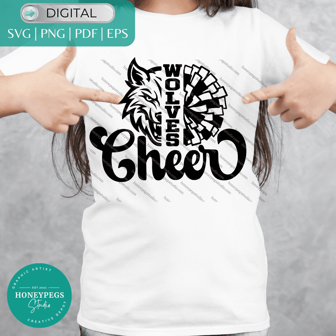 wolves cheer svg vector graphic cheerleading team wolves honeypegs studio graphic artist online store sublimation png wolves cheer vector cricut cut files cheerleading pompom vector clipart wolves football team cheer svg file digital download instant download wolves cheer
