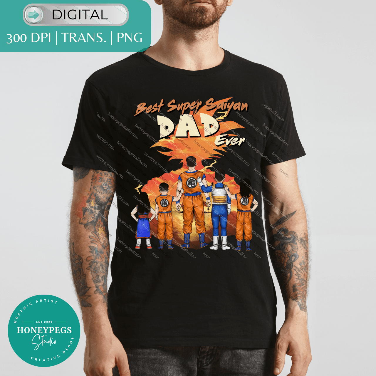 Best Super Saiyan Dad 4 Kids Teens PNG